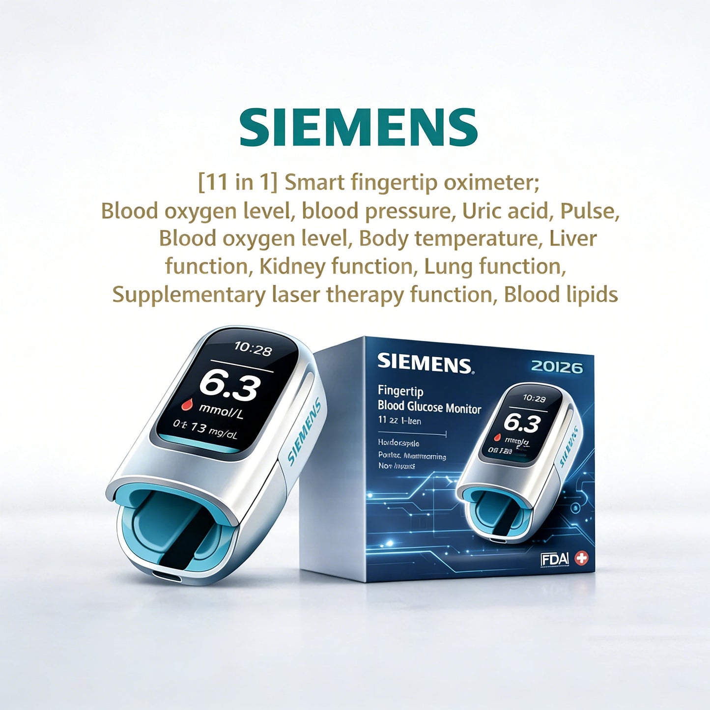 Siemens™ new non-invasive smart blood glucose meter 💉 Painless blood glucose measurement in 3 seconds 🔥