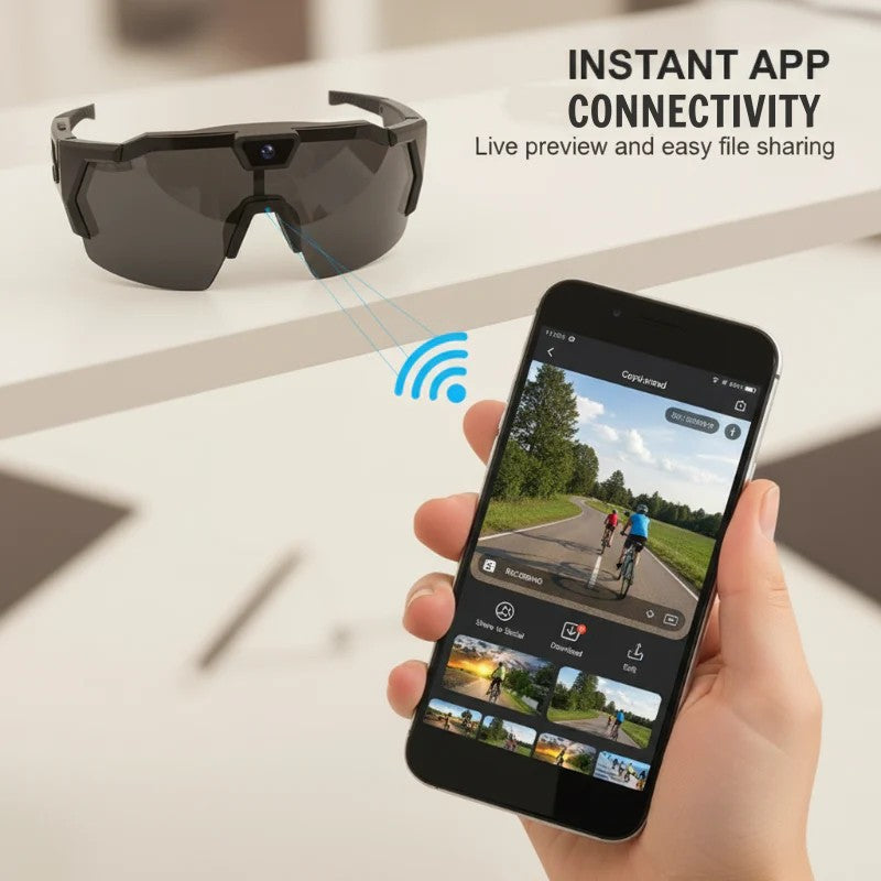 🎁 Topaanbieding: 49% KORTING 🔥【All-in-One】 Actie Camera Zonnebril | HD Video & Audio | Draadloze Connectie